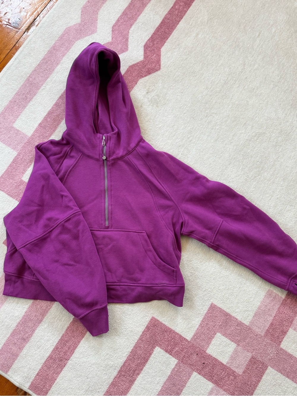 lululemon athletica cropped half-zip scuba hoodie